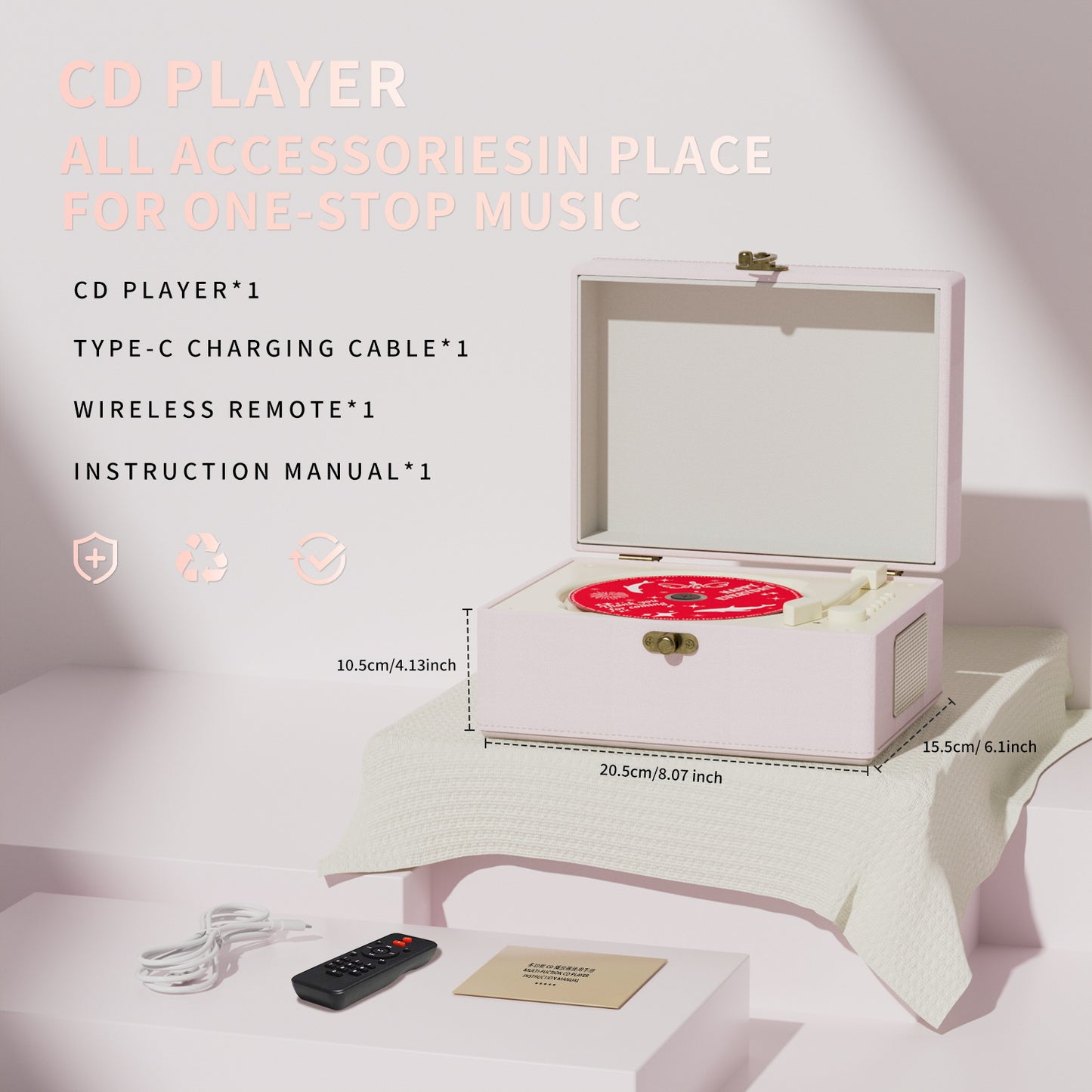 Yintiny Time Music Box-Pink